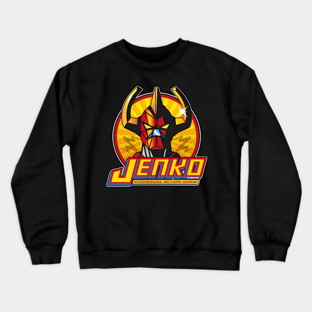 Japanese Super Robot Knockoff Jenko Crewneck Sweatshirt by Maxsomma